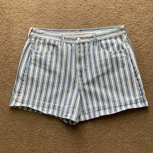 AE Mom Jean Striped Shorts